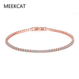 Moissanite Tennis Bracelet 925 Silver Plated Sparkling Party Jewelry