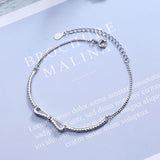 Moissanite Tennis Bracelet 925 Silver Sweet Bowknot Bracelet