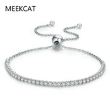 Moissanite Tennis Bracelet Sparkling Adjustable Strand Bracelet