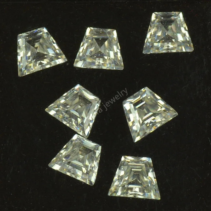 5A Loose D Trapezoid Boat Cut Moissanites Gems Stone