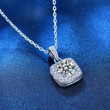 Moissanite Necklace 925 Sterling Silver Pendant Personality Jewelry