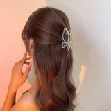 Rhinestone Butterfly Hair Clip Metal Hair Claw Barrette