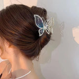Rhinestone Butterfly Hair Clip Metal Hair Claw Barrette