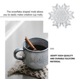 DIY Snowflake Coaster Mold Resin Casting Silicone Mat Tray Craft Accessory