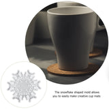 DIY Snowflake Coaster Mold Resin Casting Silicone Mat Tray Craft Accessory
