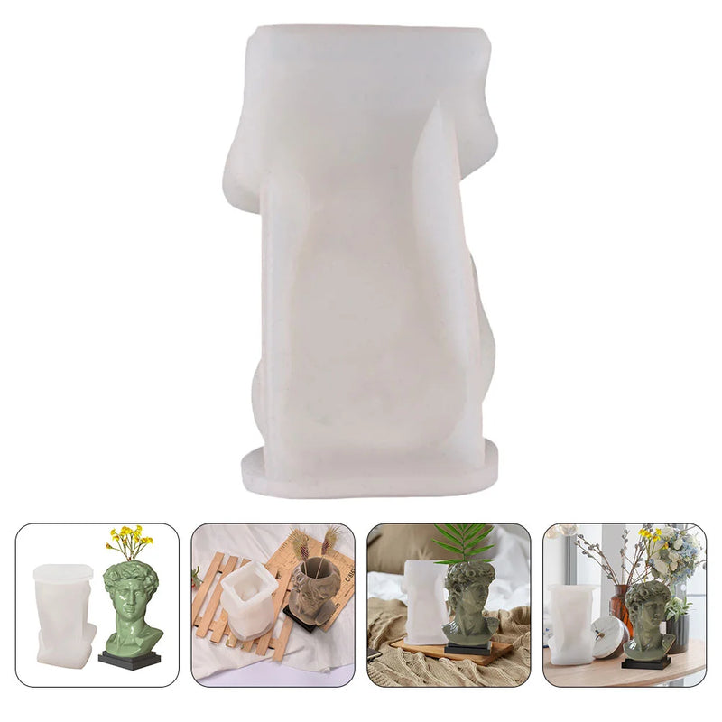 Silicone Flower Vase Mould Resin Casting DIY Cup Makeup Brush Holder