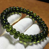 Moldavite Green Grass Crystal Bracelet 6/8/10mm Beads