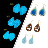 3PCS Teardrop Resin Earring Mold Silicone Epoxy Keychain Molds DIY