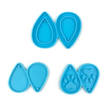 3PCS Teardrop Resin Earring Mold Silicone Epoxy Keychain Molds DIY