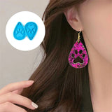 3PCS Teardrop Resin Earring Mold Silicone Epoxy Keychain Molds DIY