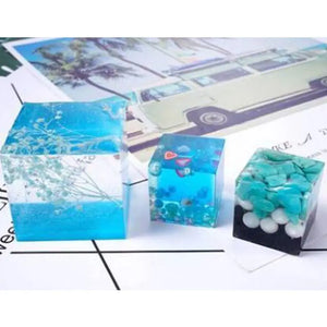 4Pcs/Set Crystal Epoxy Resin Mold Square Jewelry Casting Silicone Mould DIY