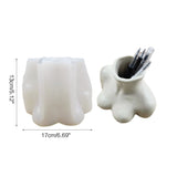 Human Body Succulent Plant Pot Pen Holder Silicone Mold DIY Crafts
