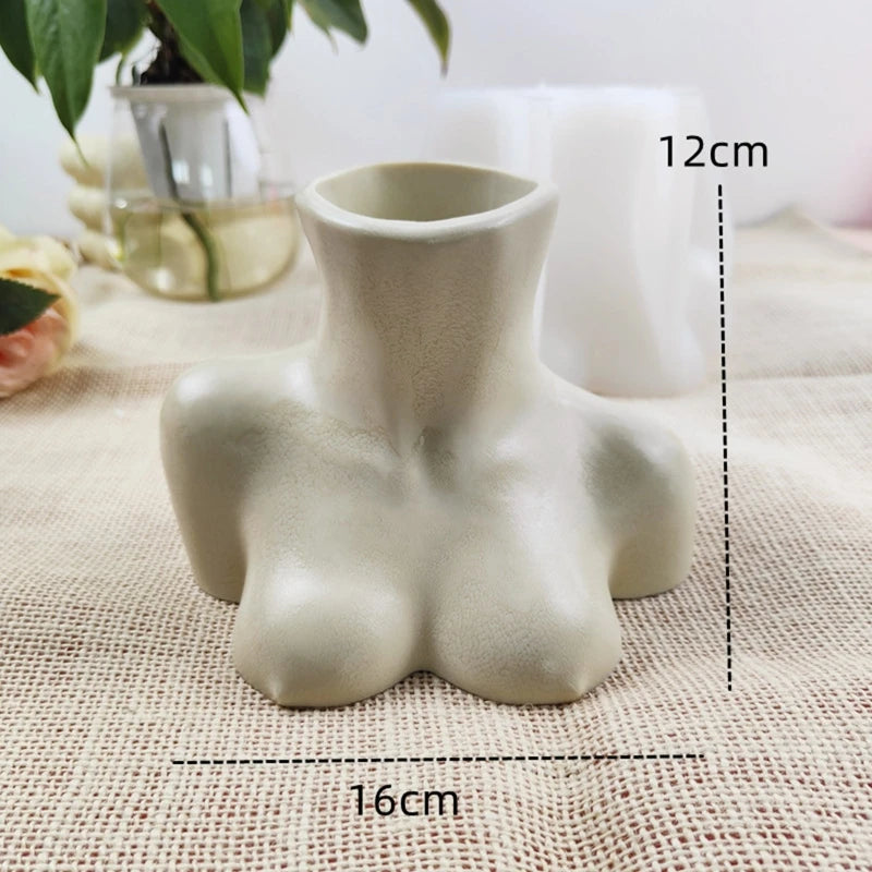 Human Body Succulent Plant Pot Pen Holder Silicone Mold DIY Crafts