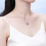 Mom & Child Necklace 925 Silver Infinity Love Heart Pendant Gift