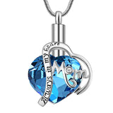 Heart Necklace Cremation Ash Urn Pendant for Mom Dad Pet