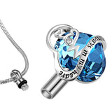 Heart Necklace Cremation Ash Urn Pendant for Mom Dad Pet
