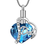 Heart Necklace Cremation Ash Urn Pendant for Mom Dad Pet