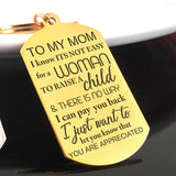 Mom Engraved: Appreciation for Raising a Child