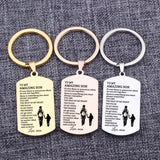 Mom's Graduation Gift- To My Amazing Son Keychain Dog Tag Pendant