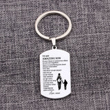 Mom's Graduation Gift- To My Amazing Son Keychain Dog Tag Pendant