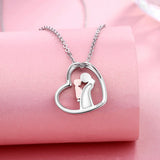 Mom Hugged Child Zircon Pendant Necklace 925 Sterling Silver