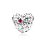 Mom In A Million Heart Charm 925 Sterling Silver Bead for Bracelets