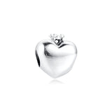 Mom Of The Year Heart Charm 925 Sterling Silver Bead Fits Europe Bracelet