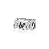 Mom Script Charm 925 Silver for Bracelets DIY Beads