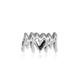 Mom Script Charm 925 Silver for Bracelets DIY Beads