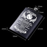Mom To Daughter Stainless Steel Hip Flask Liquor Whisky Flagon