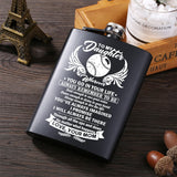 Mom To Daughter Stainless Steel Hip Flask Liquor Whisky Flagon