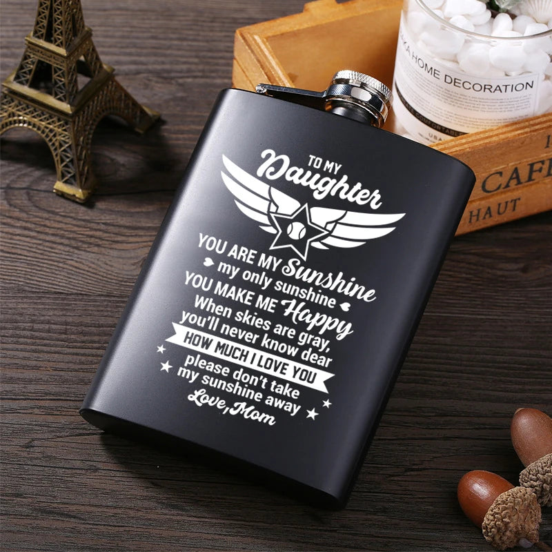 Portable Stainless Steel Hip Flask Travel Whiskey Alcohol Liquor Bottle