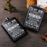 Mom To My Son Hip Flask Stainless Steel Personalized Flask Guevara