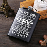 Mom To My Son Hip Flask Stainless Steel Personalized Flask Guevara