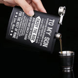 Mom To My Son Hip Flask Stainless Steel Personalized Flask Guevara