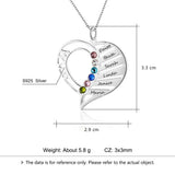Personalized Birthstone Name Necklace 925 Sterling Silver
