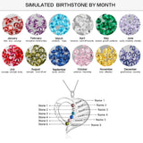 Personalized Birthstone Name Necklace 925 Sterling Silver