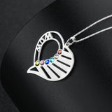 Personalized Birthstone Name Necklace 925 Sterling Silver