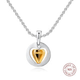 Mom's Heart Dangle Charms 925 Silver Beads for Bracelets DIY