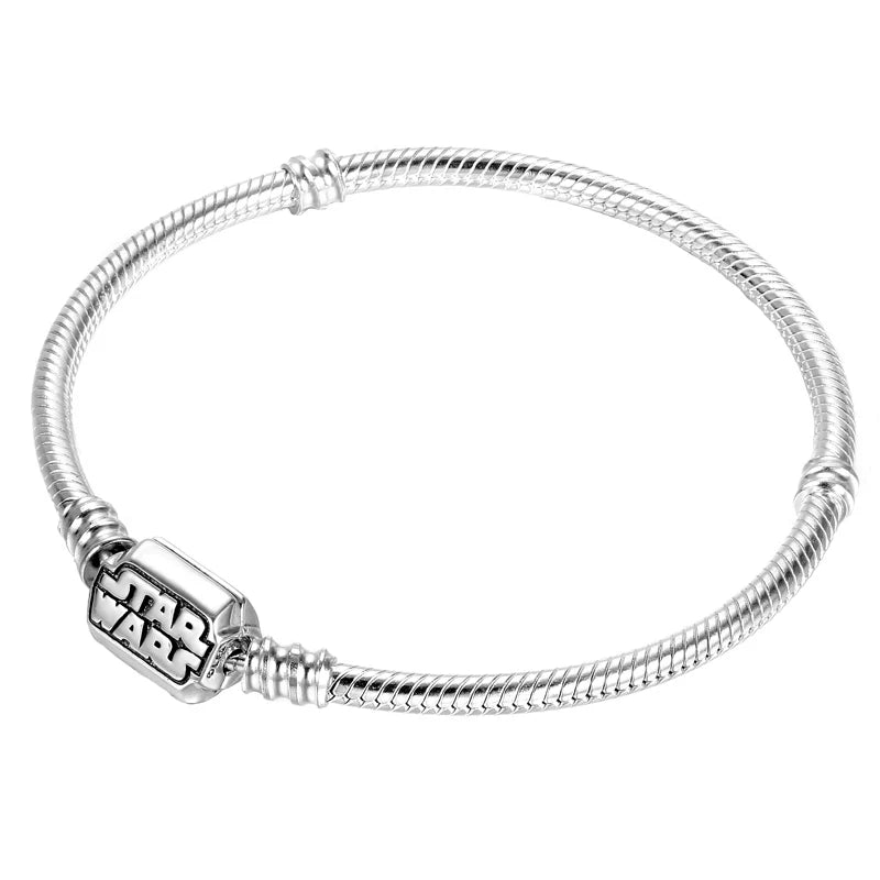 925 Sterling Silver Heart Padlock Bracelet for Charm DIY Jewelry