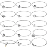 925 Sterling Silver Heart Padlock Bracelet for Charm DIY Jewelry
