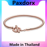 Bright Clasp Crystal Bracelet S925 Sterling Silver Bangle Women DIY Jewelry