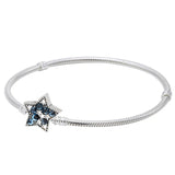 Butterfly Wildflower Meadow Floral Star Clasp Bracelet 925 Sterling Silver