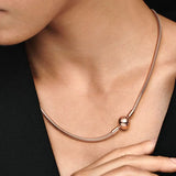 Moments Chain Necklace 925 Sterling Silver DIY Jewelry Women's Boutique