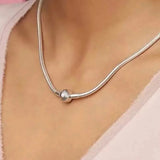 Moments Chain Necklace 925 Sterling Silver DIY Jewelry Women's Boutique