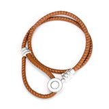 Moments Double Leather Bracelets For Woman DIY Original Beads & Charms