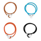 Moments Double Leather Bracelets For Woman DIY Original Beads & Charms