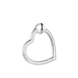 DIY Moments Heart Charm Holder Sterling Silver Beads For Bracelets