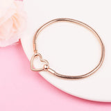 Heart Closure Snake Chain Bracelet for Women DIY Jewelry