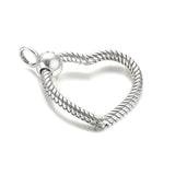 Heart O Pendant Charm 925 Sterling Silver Women Jewelry